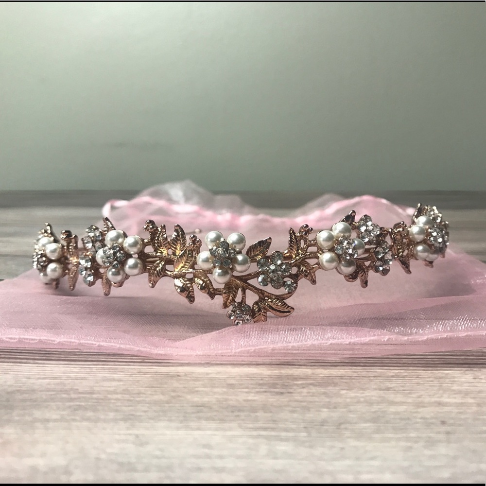 Rose Gold Wedding hairband